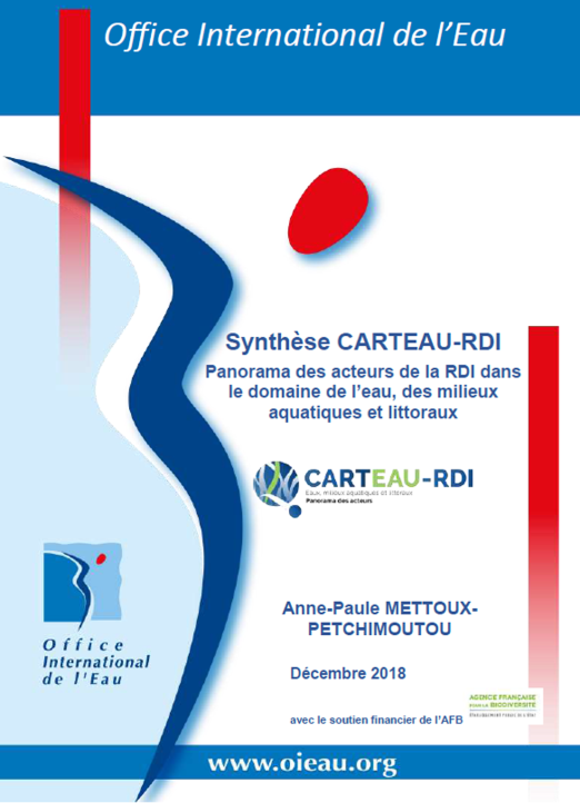 Panorama des acteurs de la RDI dans le domaine de l’eau, des milieux aquatiques et littoraux (données 2018)