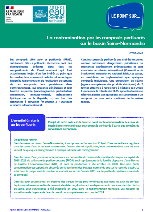 Contamination perfluorés