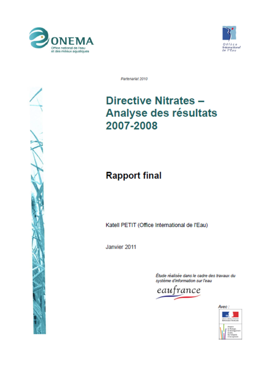 Directive Nitrates - Analyse des résultats 2007-2008