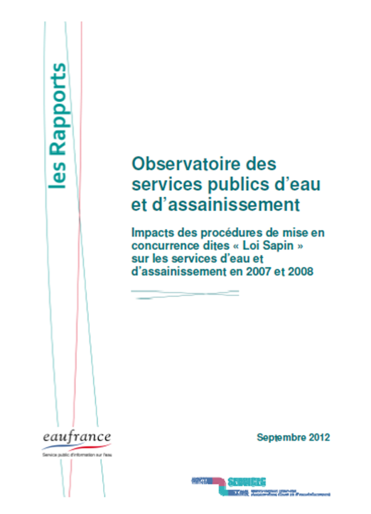 Impact des procédures de mise en concurrence dites "loi Sapin" sur les services (données 2007-2008)